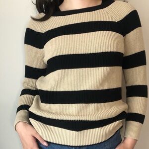 Ann Taylor Loft Cotton Striped Sweater NWT
